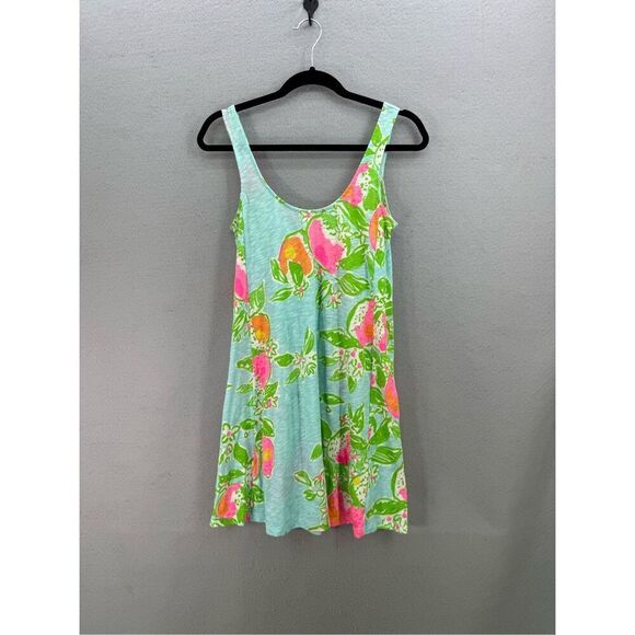 Lilly Pulitzer Womens Multicolor Carmel Slub Cotton Jersey Tank Dress Size Small - Picture 1 of 7